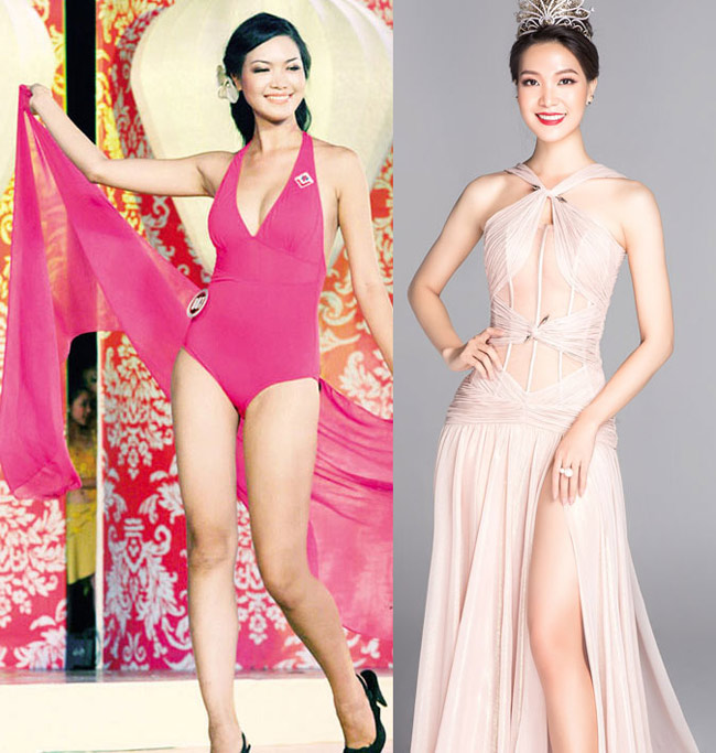 4. Trần Thị Thùy Dung sinh năm 1990 tại Đà Nẵng. Cô tham gia Hoa hậu Việt Nam 2008 khi chưa tốt nghiệp trung học phổ thông và đăng quang ngôi vị cao nhất. 