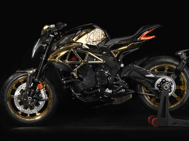 Thế giới xe - Mãn nhãn siêu mô tô độc nhất vô nhị mạ vàng "vua chúa" MV Agusta