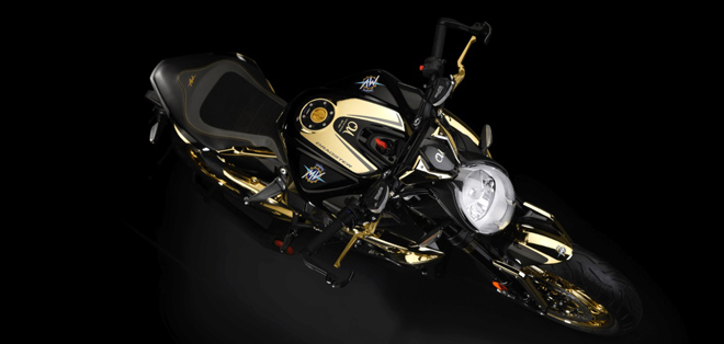 Mãn nhãn siêu mô tô độc nhất vô nhị mạ vàng "vua chúa" MV Agusta - 4