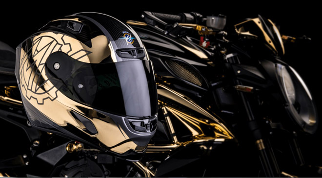 Mãn nhãn siêu mô tô độc nhất vô nhị mạ vàng "vua chúa" MV Agusta - 9