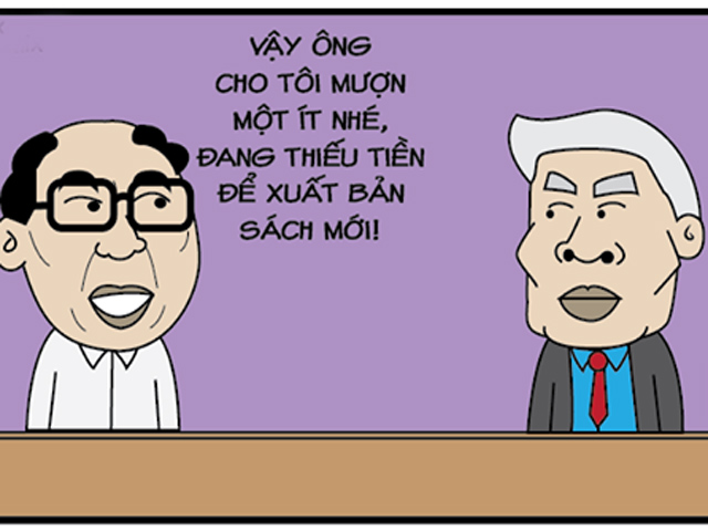 Tranh vui - Vay tiền xuất bản sách "dạy làm giàu"