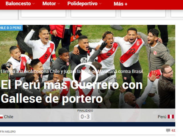 Peru hạ Chile gây sốc Copa America: Báo thế giới lo Brazil ôm hận chung kết