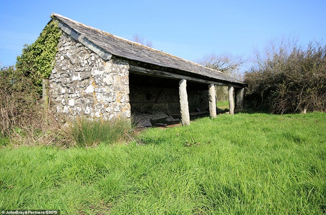 Một chuồng bò không có tường phía trước và một bên ở Cornwall (Anh) đang được rao bán với giá 150000 bảng (~4,3 tỷ đồng) khiến nhiều người tròn mắt. 