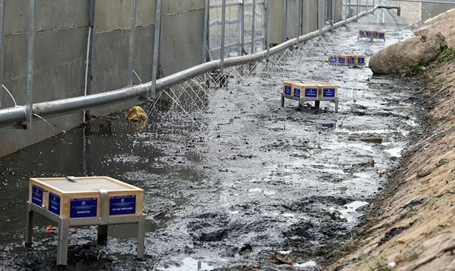 “Bảo bối” của Nhật Bản xử lý bùn dưới đáy sông Tô Lịch cho hiệu quả tốt.