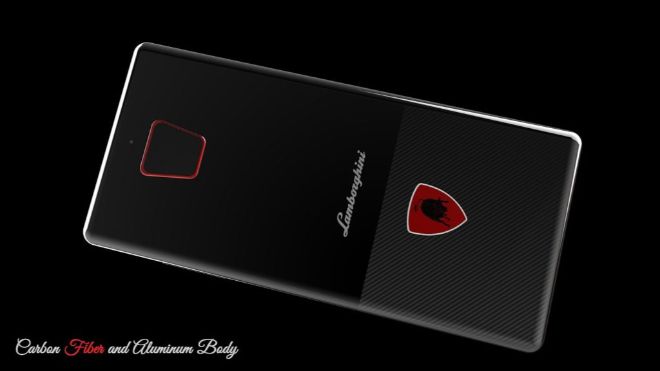 Ngoài ra còn có một máy quét dấu vân tay trên màn hình, camera kép phía sau và camera selfie bật lên. Lamborghini Mist được làm bằng nhôm và sợi carbon, được thể hiện rõ qua kết cấu của mặt sau.