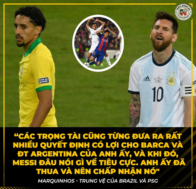 Các ngôi sao phản pháo lại chỉ trích của Messi nhắm vào trọng tài.