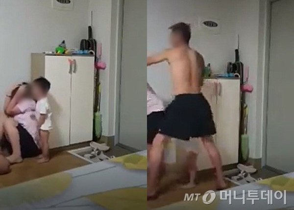 Cảnh cắt từ video người chồng Hàn Quốc đánh vợ Việt gây bức xúc mấy ngày gần đây&nbsp;