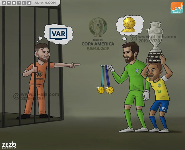 Messi vẫn "cay cú" khi chủ nhà Brazil vô địch.