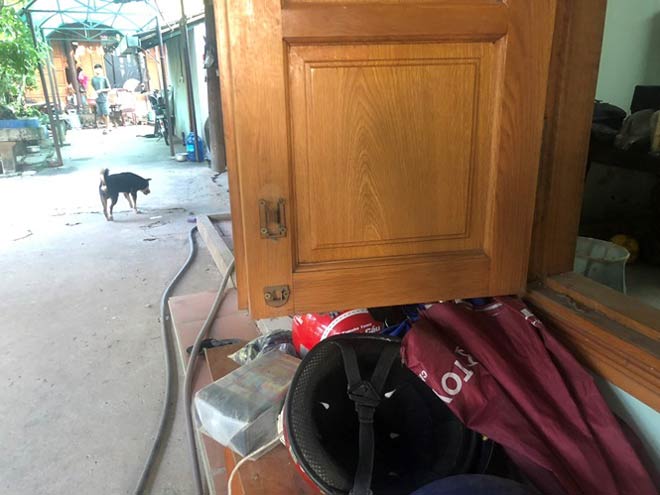 Khu vực trước sân nhà ông Ngà, nơi xảy ra vụ hỗn chiến.