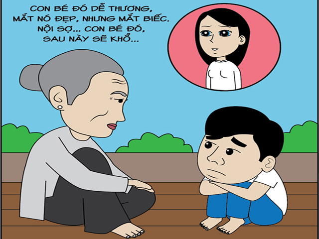 Tranh vui - "Mắt biếc" phiên bản tả thực của bà nội