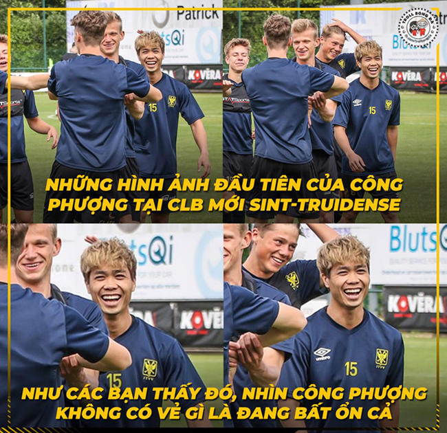 Hình ảnh vui vẻ của Công Phượng ở đội bóng mới.