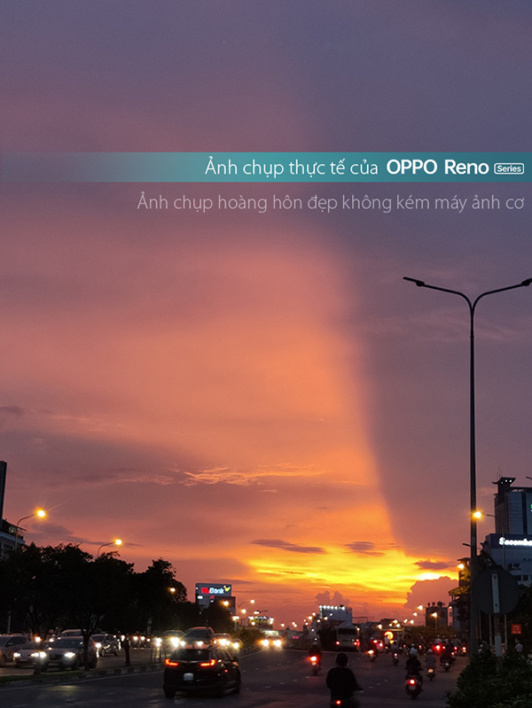 Ảnh chụp hoàng hôn đẹp không kém máy ảnh cơ.