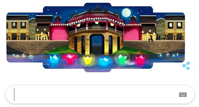 Hình ảnh phố cổ hội An trên trang chủ Google tiếng Việt.