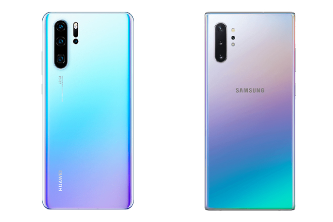 Huawei P30 Pro và concept Galaxy Note 10 của Samsung.
