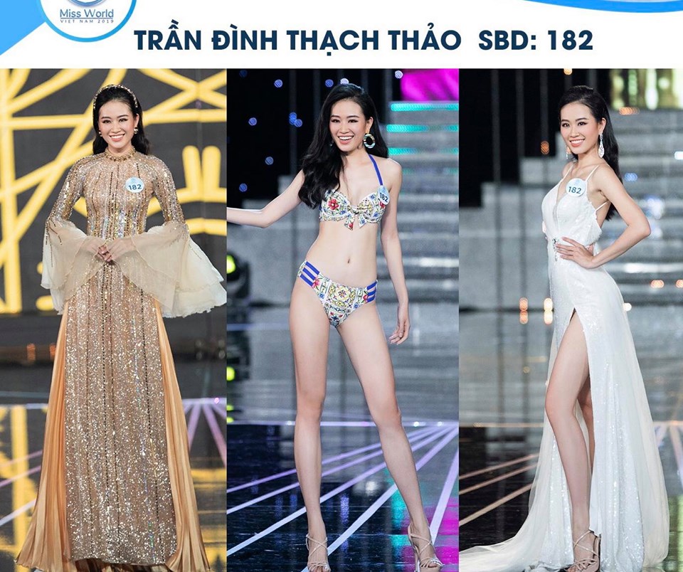 Thạch Thảo là một trong những thí sinh sáng giá của Vòng CKPN Miss World Việt Nam. Thạch Thảo mang vóc dáng dịu dàng và một gương mặt ăn hình, cô từng đạt giải Á khôi 2 Miss Photo 2017. Cô hiện đang là người mẫu tự do với những kinh nghiệm trên các sàn catwalk lớn.&nbsp;