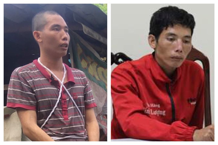 Sau 4 tháng bị tạm giam Lường Văn Lả trông béo hơn thời điểm bị cơ quan bắt giữ hồi tháng 2 (ảnh phải).