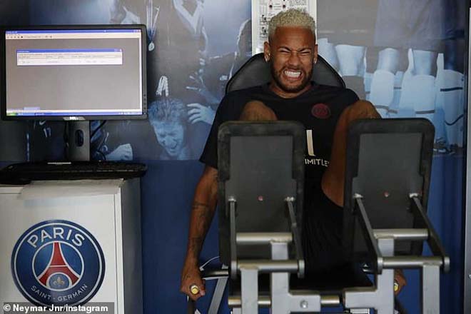 Neymar khó nhọc tập luyện sau khi trở lại&nbsp;PSG