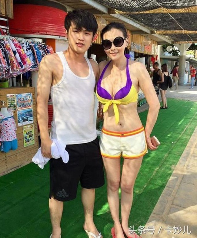 Nữ diễn viên Tiêu Thục Thận gây chú ý với cuộc tình cùng Lương Hiên An, người kém cô 15 tuổi.