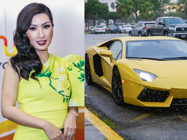 Đời sống Showbiz - Nguyễn Hồng Nhung đi sự kiện tại Mỹ: Lái Lamborghini 500.000 USD, đeo nhẫn 30.000 USD