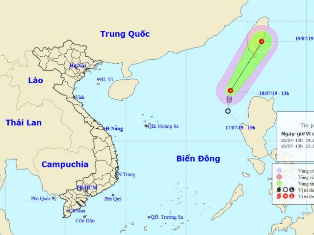 Áp thấp nhiệt đới trên Biển Đông quay đầu, hướng ra ngoài khơi