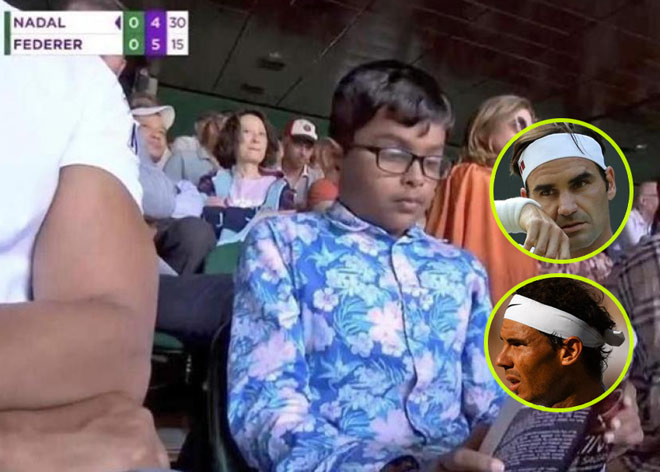 Cậu bé thờ ơ với trận đấu của Federer - Nadal