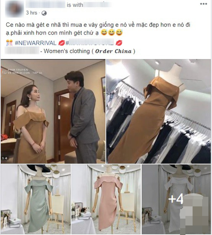 Những chiếc váy của "tiểu tam" Nhã bị chị em mua hàng online tẩy chay.