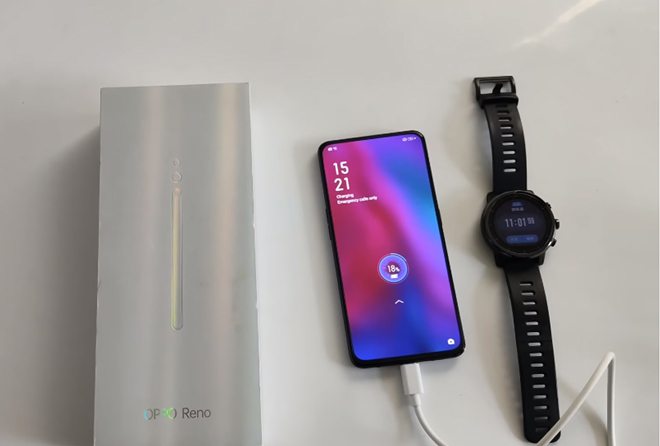 Dòng OPPO Reno sạc được 18% chỉ trong 11 phút, trong tình trạng máy đã cạn sạch pin trước đó