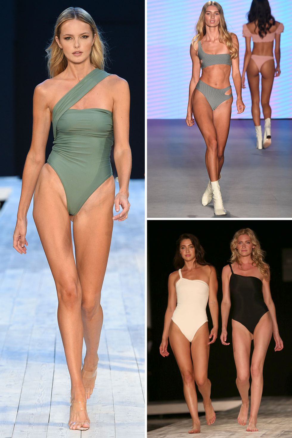 Mẫu áo tắm dây chéo, một vạt cũng đang được ưa chuộng 