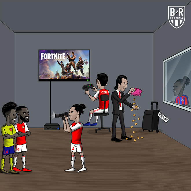 Trong khi đó HLV của Arsenal "méo mó" với ngân sách eo hẹp.