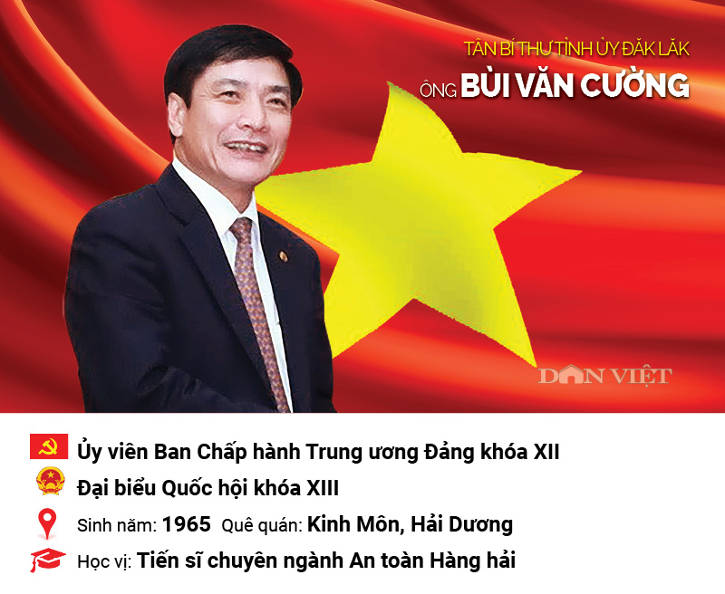 Infographic: Chân dung tân Bí thư Tỉnh ủy Đắk Lắk Bùi Văn Cường - 1
