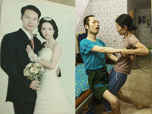 Tin tức trong ngày - Xúc động người phụ nữ đẹp chăm chồng như chăm em bé suốt 10 năm