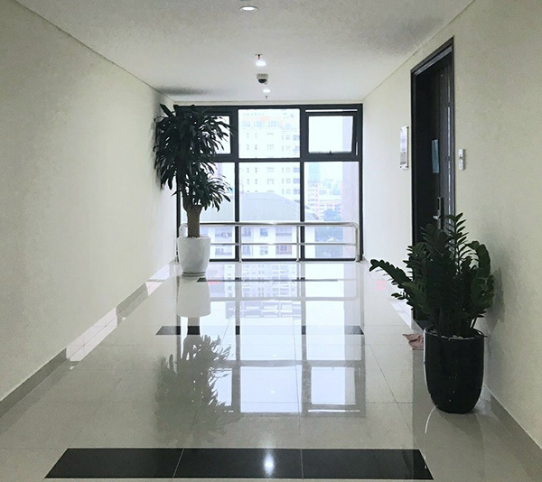 Hình ảnh thực tế hành lang căn hộ dự án Stellar Garden