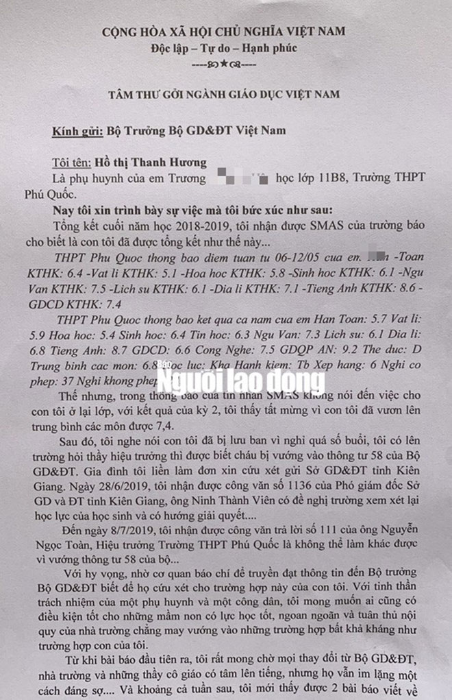 “Á khôi doanh nhân” xúc phạm hiệu trưởng ở Phú Quốc viết tâm thư gửi Bộ trưởng GD-ĐT - 1