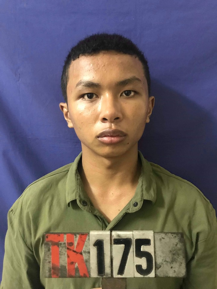 Đối tượng Tường tại cơ quan công an