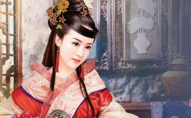 Tranh vẽ kỹ nữ Trung Hoa.