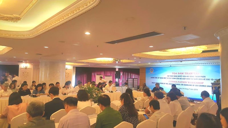 Các thành viên Hội đồng thẩm phán TANDTC đều có mặt tại tọa đàm.