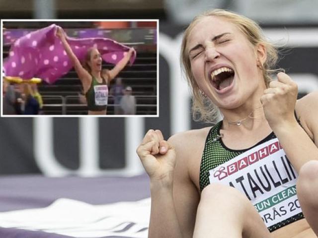 Thể thao - Mỹ nhân thể thao ăn mừng khiêu khích: Vác "đồ ngủ" chạy khắp nơi