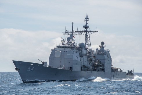 Trung Quốc nói "không ngán" chiến tranh, Mỹ điều ngay tuần dương hạm mang theo tên lửa dẫn đường USS Antietam đi qua eo biển Đài Loan.&nbsp;