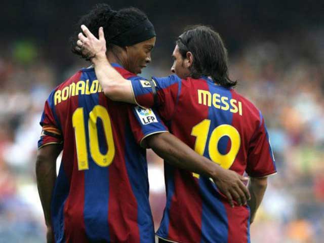 Ronaldinho và Messi thời còn chung chiến tuyến