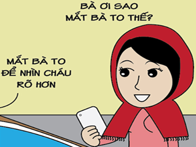 Tranh vui - Cô bé quàng khăn đỏ phiên bản "xài app"