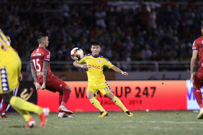Quang Hải đã có một bàn thắng đẹp trong trận đấu gặp Tp. Hồ Chí Minh
