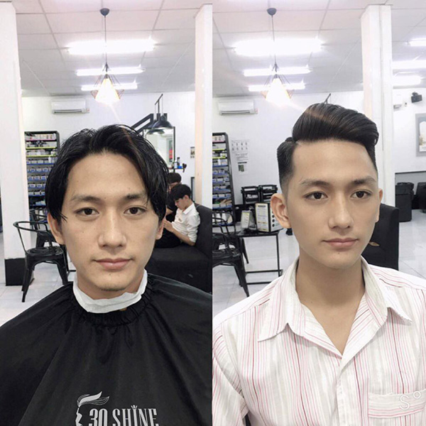 Anh chàng đẹp trai này thay đổi hoàn toàn khác với mái tóc Quiff khi rũ bỏ mái tóc 2 mái trước đây.