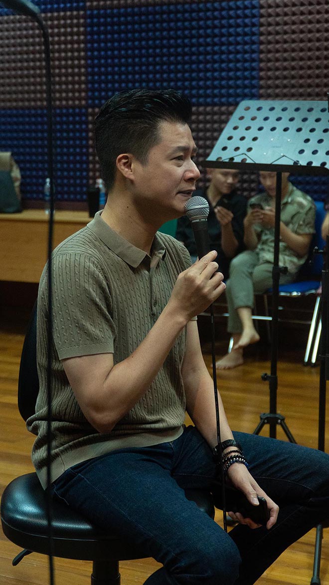 Thanh Hà và Quang Dũng trong buổi tập