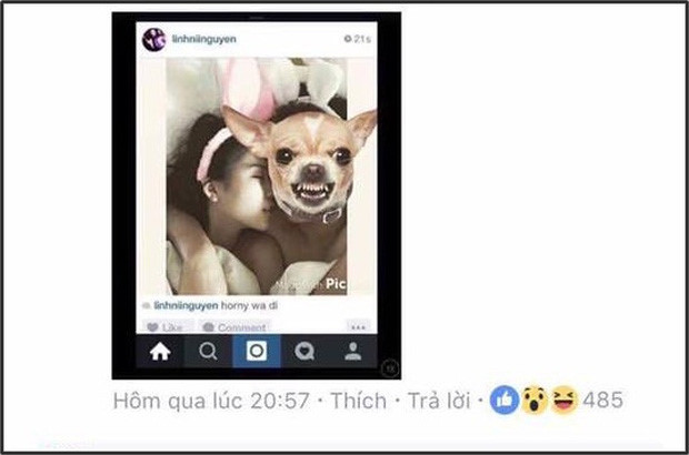 Khoảnh khắc bị cho là hình ảnh nhạy cảm của Tường Linh The Face. Ảnh: Chụp màn hình.