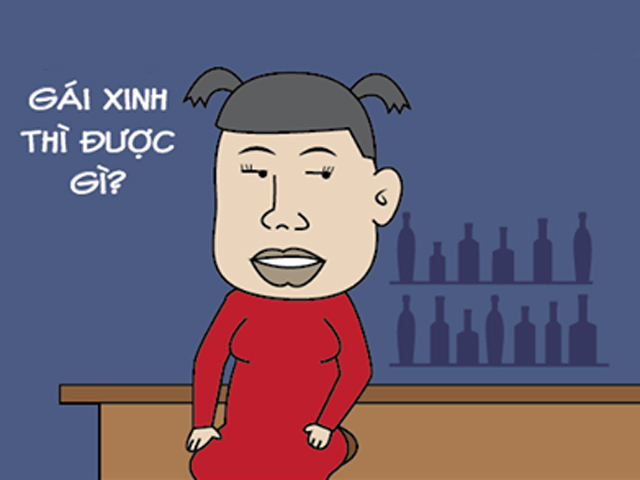 Tranh vui - Sự khác biệt giữa gái xinh và gái xấu