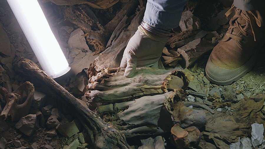 Bàn chân của xác ướp chiến binh tìm thấy trong lăng mộ ở địa danh lịch sử Deir el Bahari