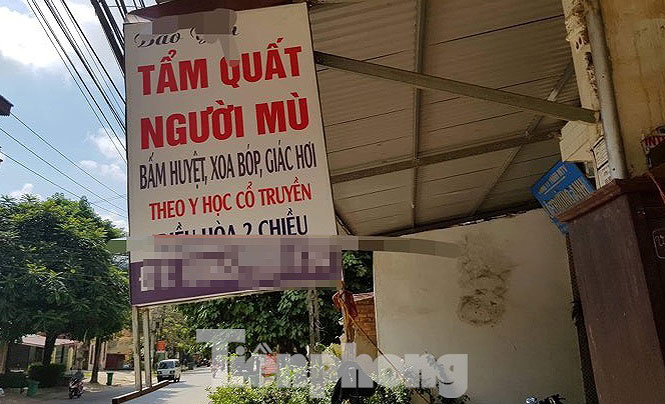 Cơ sở xoa bóp, bấm huyệt nơi bà H bị 2 đối tượng lạ mặt hãm hại .Ảnh: Duy Chiến