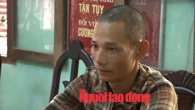 Tài xế Nguyễn Thanh Hùng tại cơ quan công an