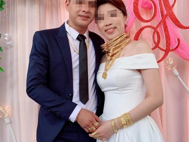 Bạn trẻ - Cuộc sống - Cô dâu vàng đeo trĩu cổ trong ngày cưới khiến dân mạng trầm trồ