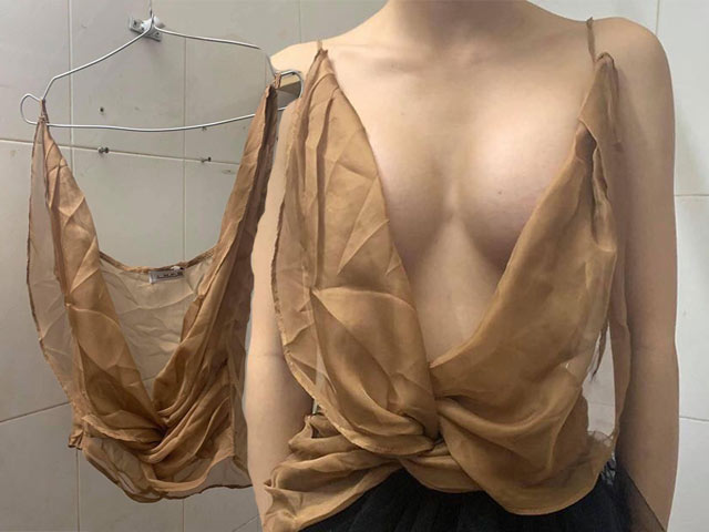 Thời trang - Tin tưởng hot girl mạng xã hội Việt, cô nàng rước phải áo nhàu như giẻ lau, hở hoác